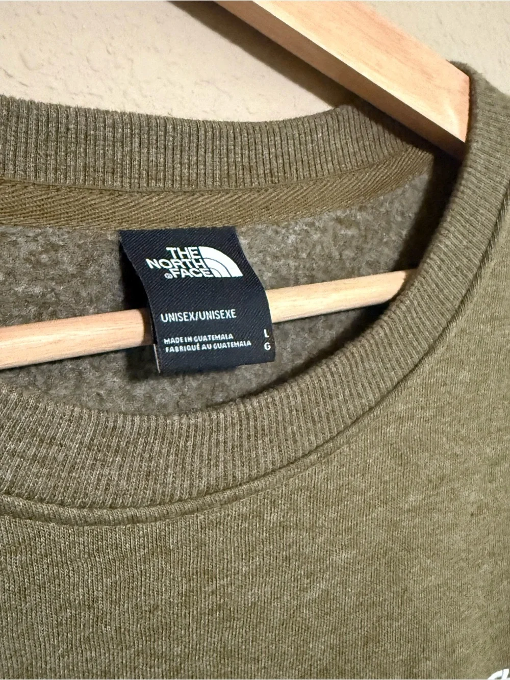 The North Face Olive Green Logo Crew Sweatshirt